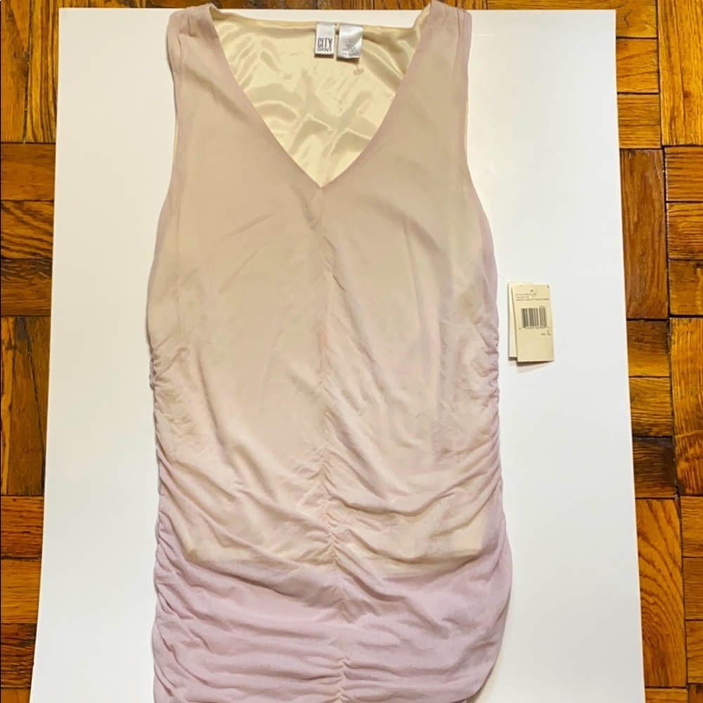 NWT vintage DKNY light purple silk lining top